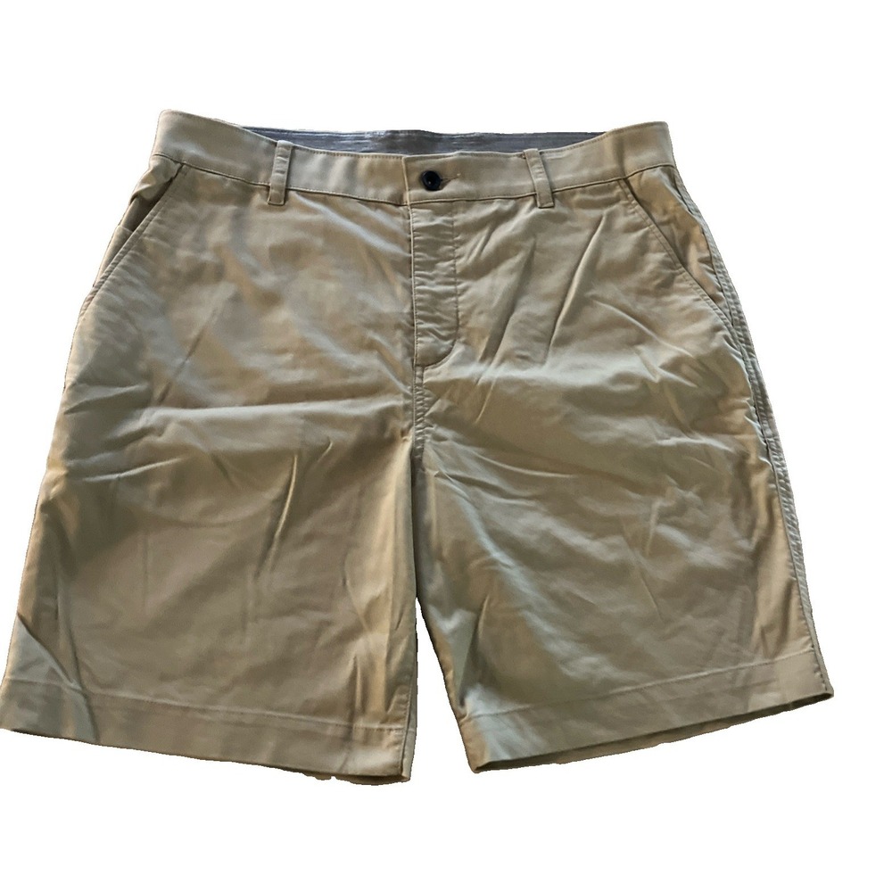 NIKE GOLF DRI-FIT STANDARD FIT Mens POLY/SPANDEX SHORTS KHAKI Sz 34 8" Inseam